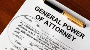 General Power of Attorney form.