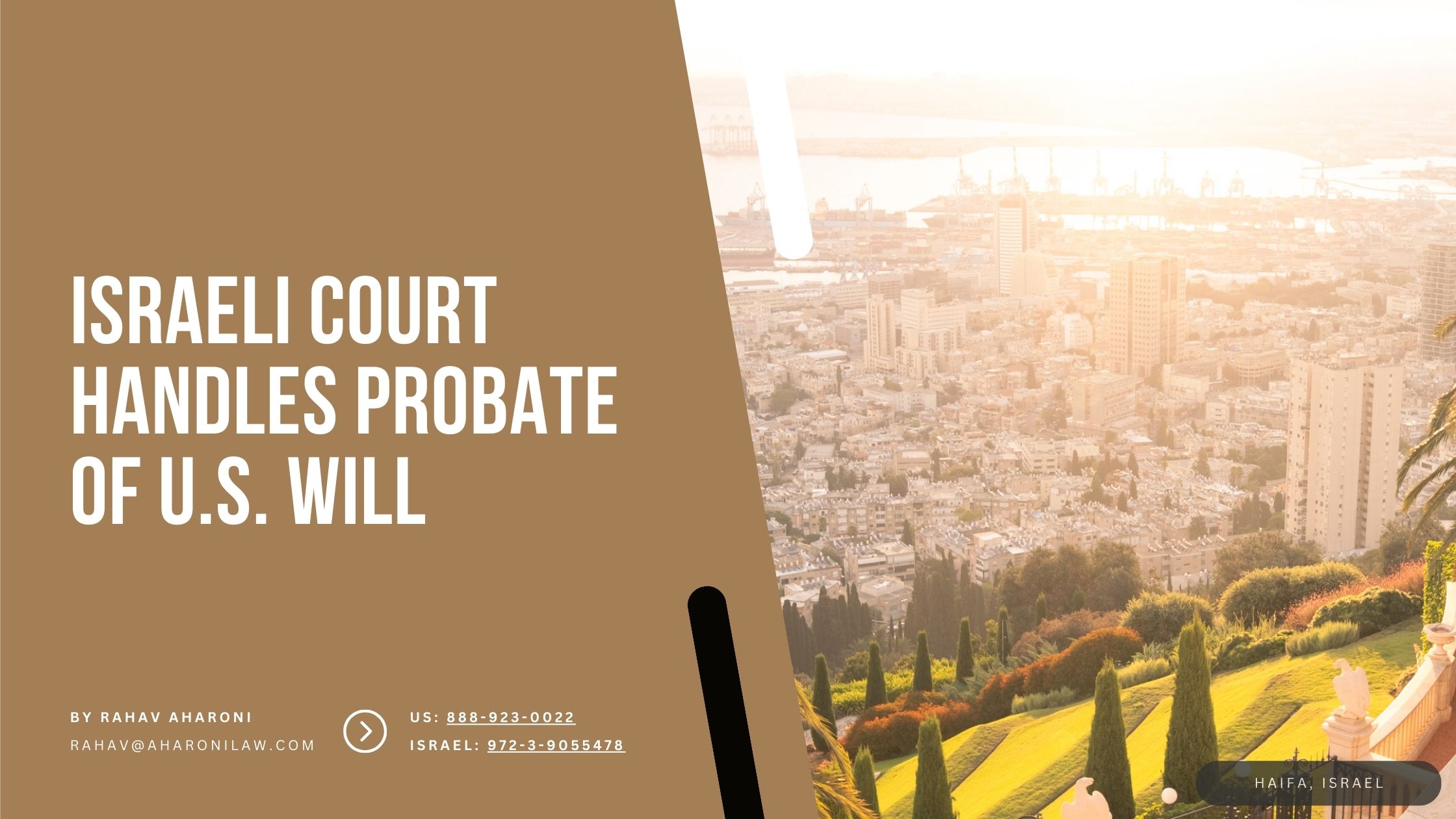 Israeli Court Handles Probate of US Will