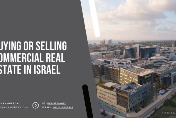 Buying Or Selling Commercial Real Estate In Israel