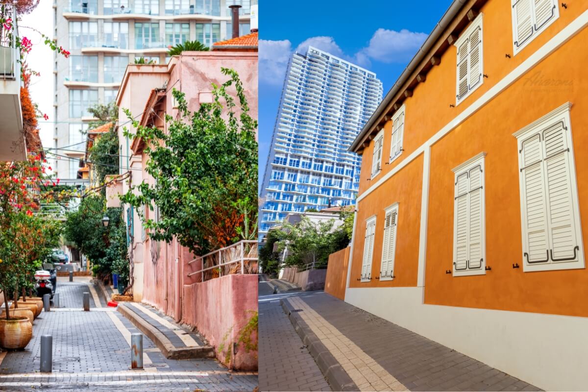 Historical Buildings in Neve Tzedek Neighborhood in Tel Aviv