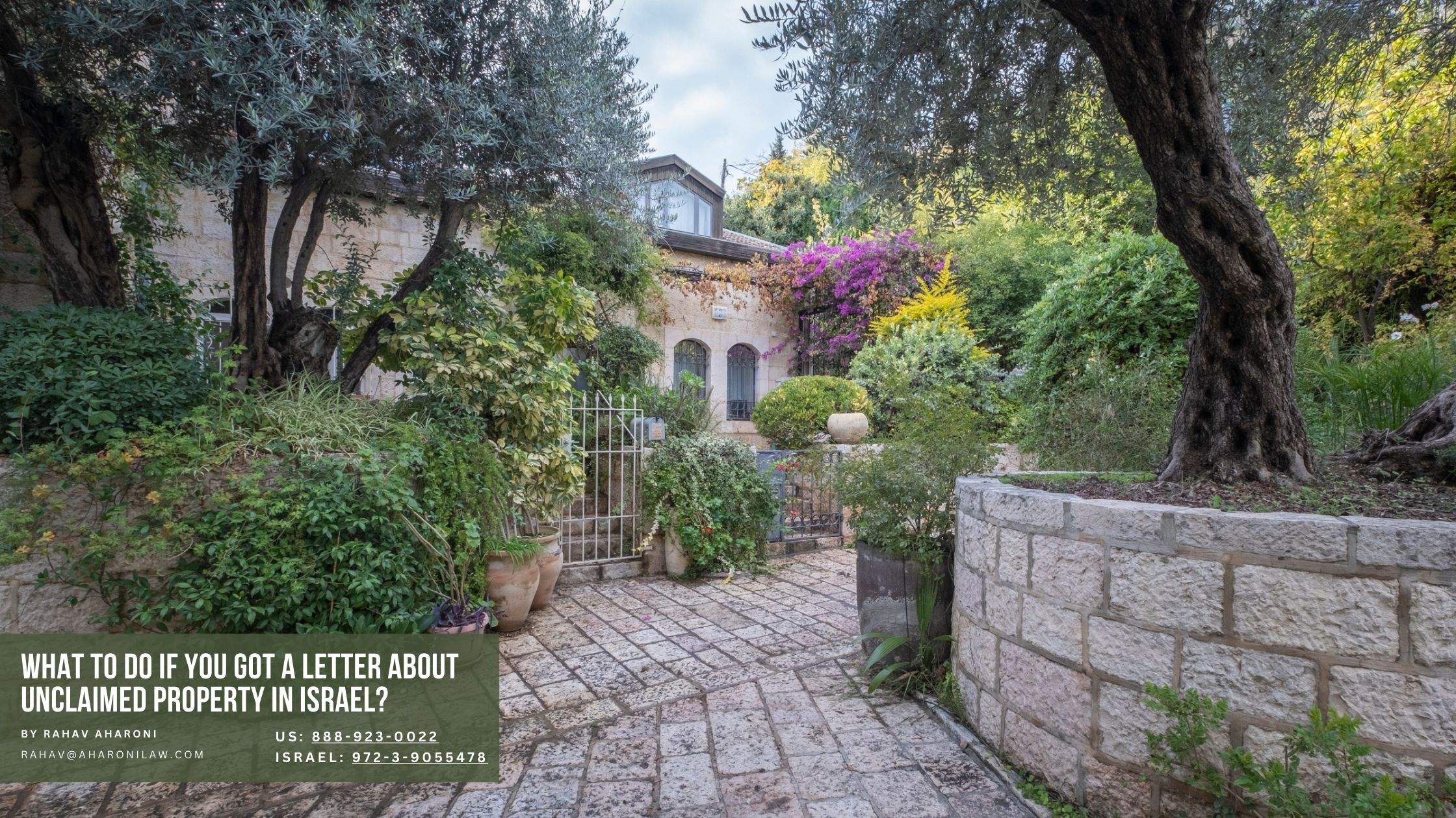 What To Do If You Got a Letter About Unclaimed Property in Israel