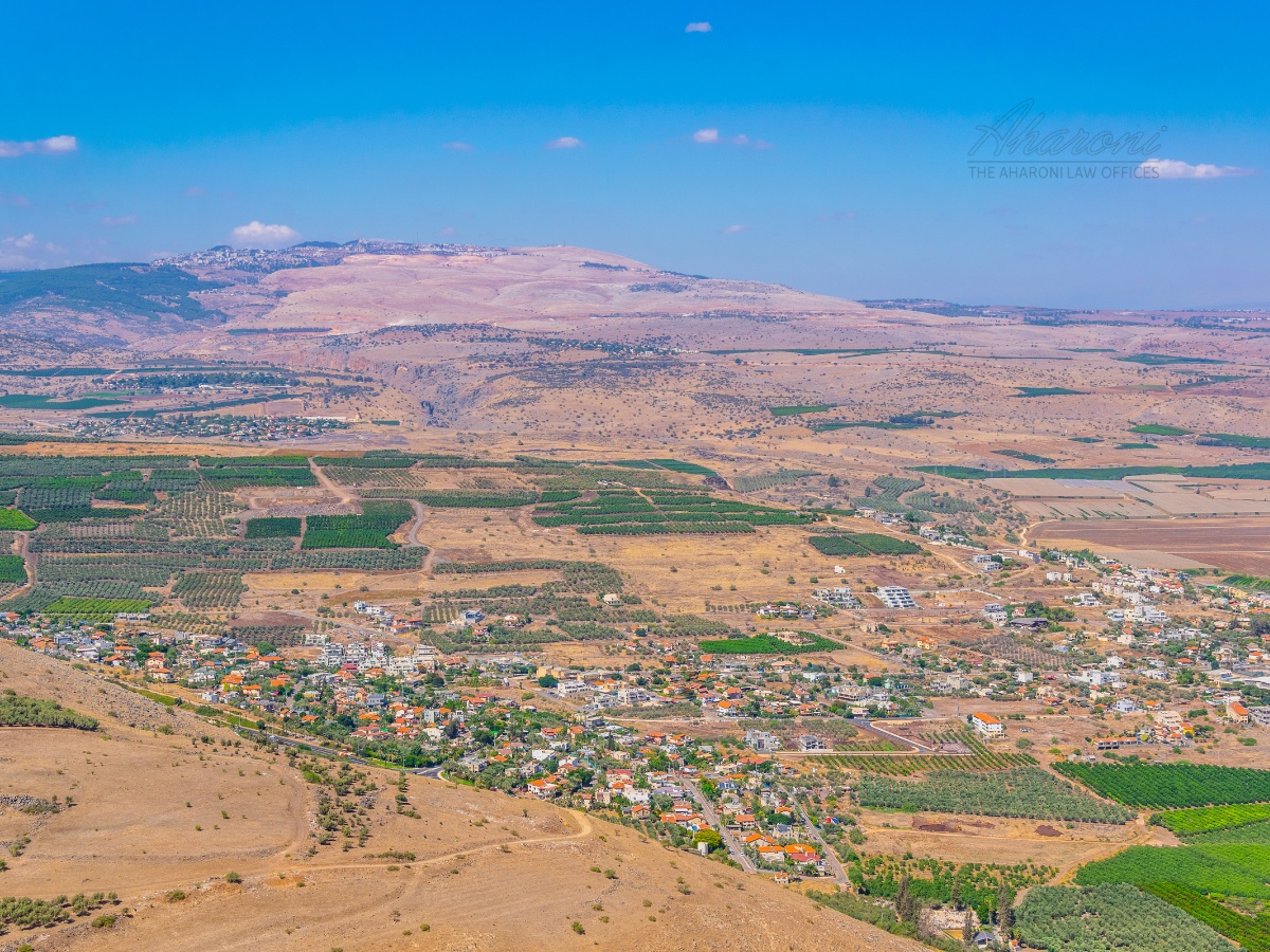 Aerial view of Migdal village from Mount Arbel in Israel