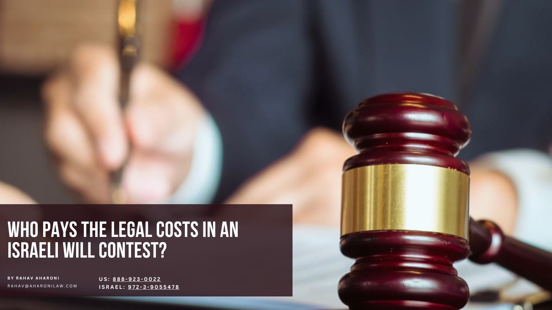 Who Pays the Legal Costs in an Israeli Will Contest?